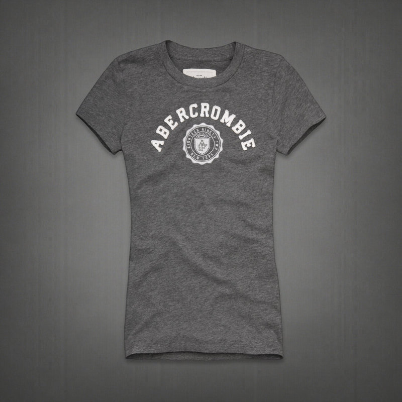 Abercrombie Fitch Mujeres De Cuello Redondo Corto Remera AF8200